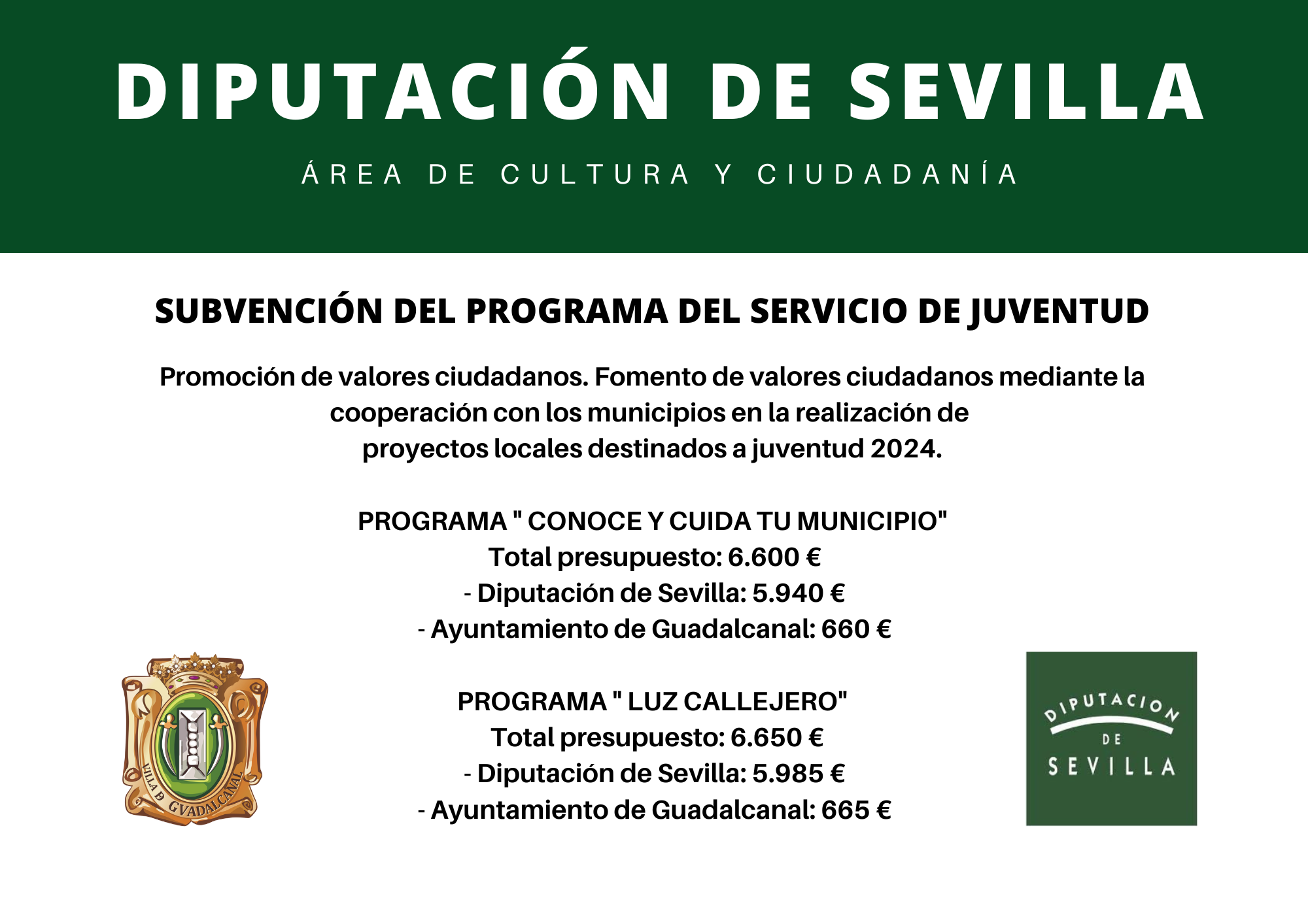 Cartel Subv. Progr. Luz Callejero y Cuida Municipio 2024